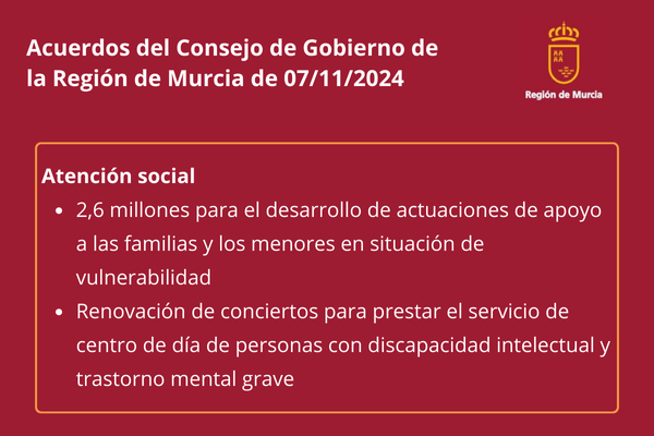 Acuerdos del Consejo de Gobierno de la Región de Murcia